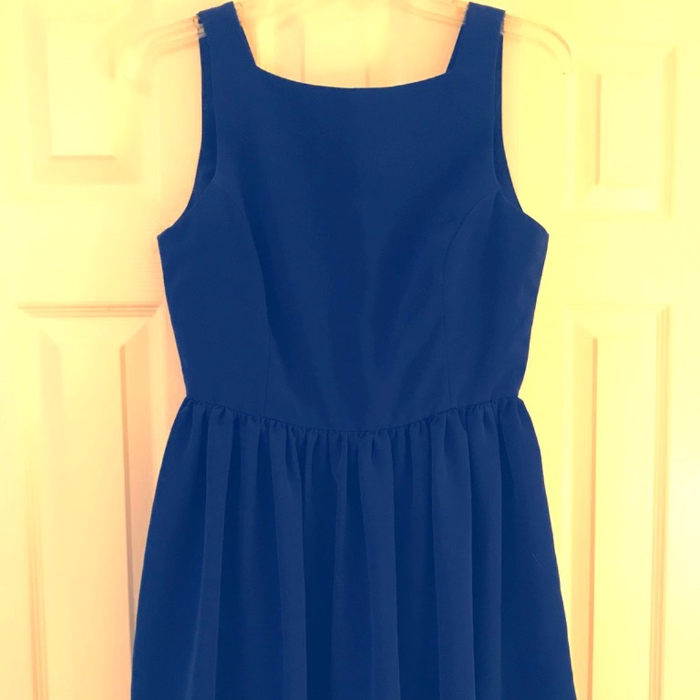 Royal Blue V-Back American Apparel Dress